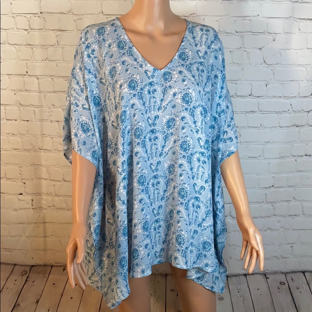 Lauren James You’re a Gem Isla tunic NWT blue boho summer